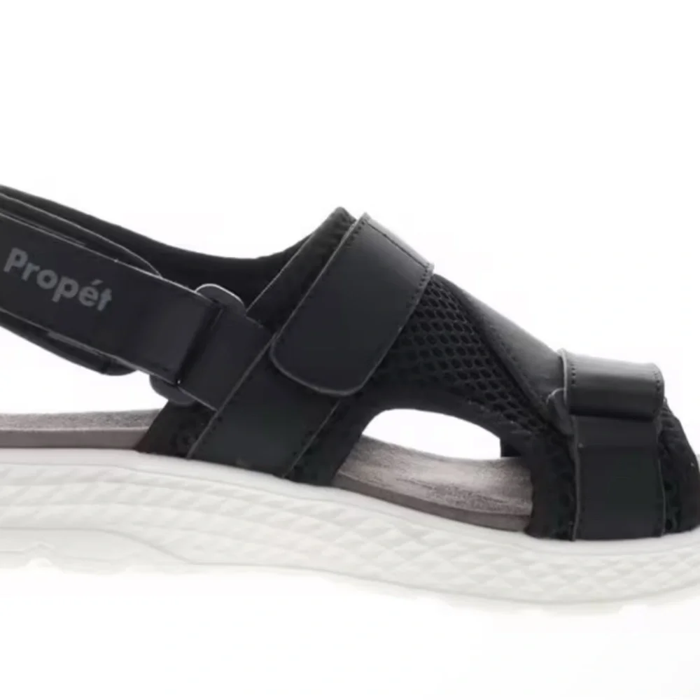 Propet Women's Black Mesh Sandals - Picture 2 of 10